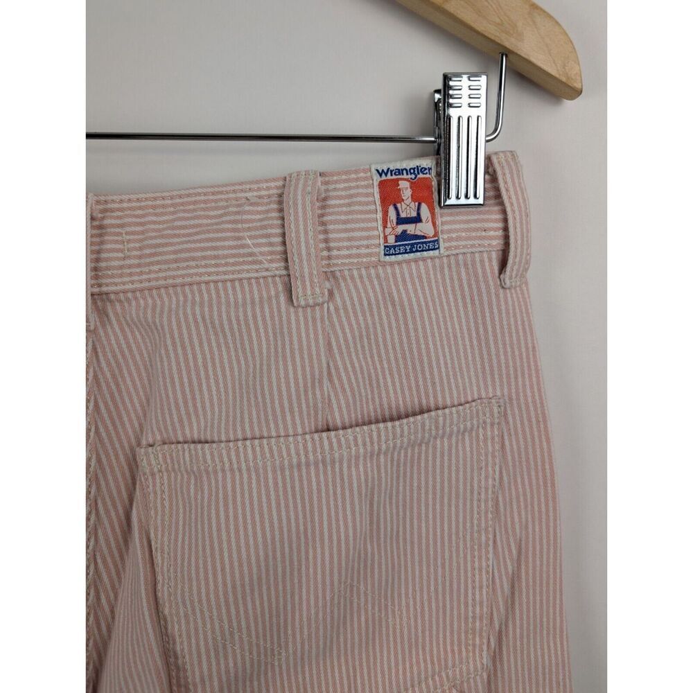 Wrangler Pants Womens 29X31 Pink Stripe Casey Jones Wide Leg Painter Pants - Picture 6 of 11